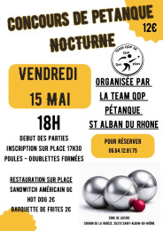 Concours de pétanque nocturne